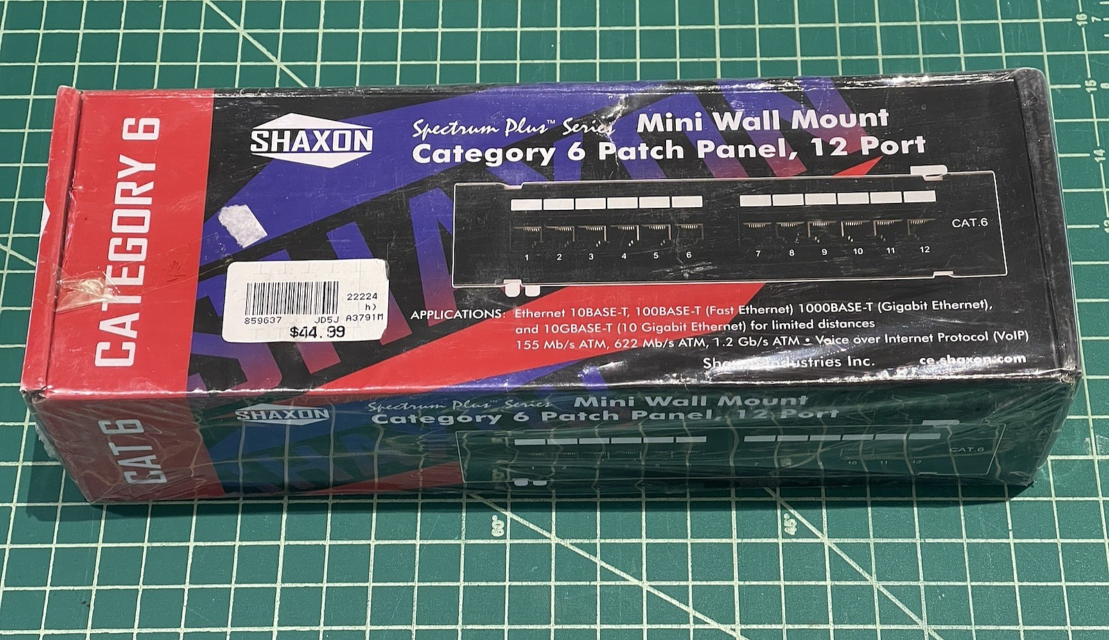 Shaxon Patch Panel 12 port Category 6 MINI WALL MOUNT MP117MA128-B Spectrum Plus