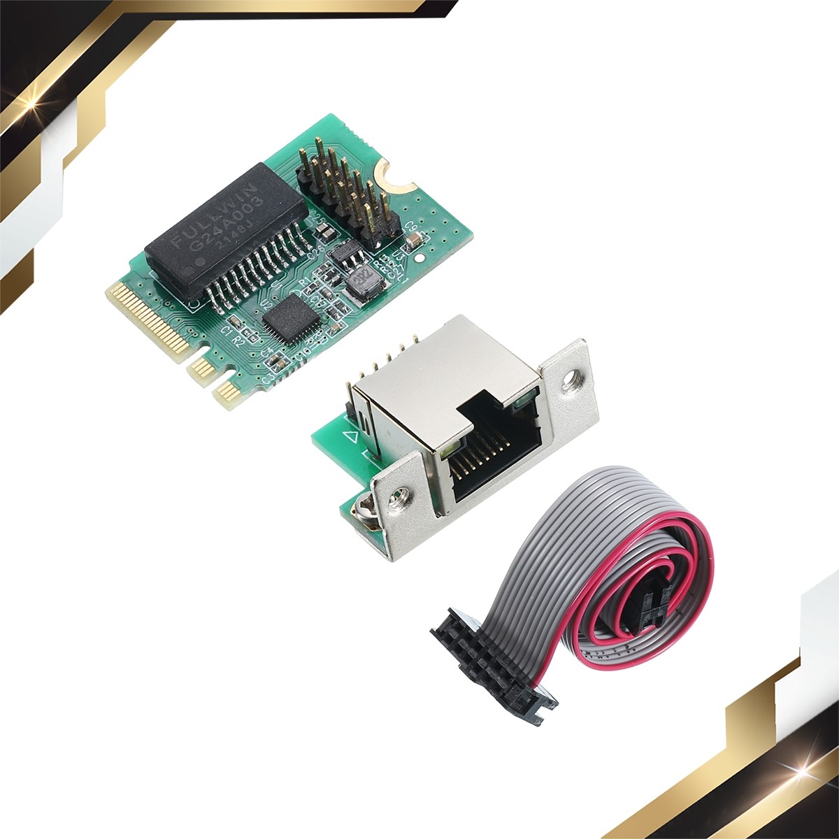 1 x M.2 A+E Gigabit Network Card 8125B 1G Ethernet Port 1000Mbps High Speed