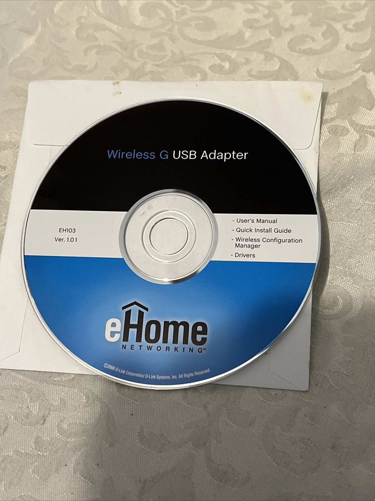 eHome Networking Wireless G Desktop Adapter Driver/Installation Ver 1.01  EH103
