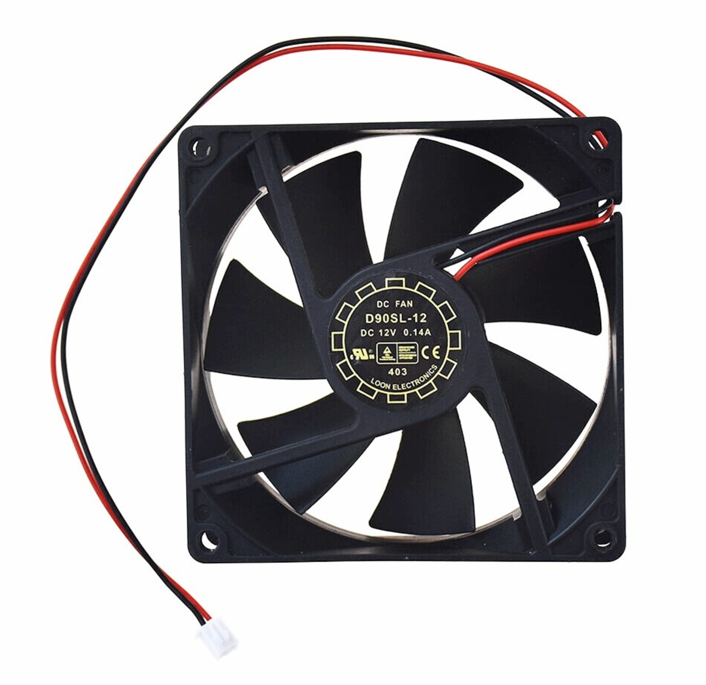 For Y.L.FAN D90SL-12 DC12V 0.14A 9025 Chassis Cooling fan 2pin 90*90*25mm