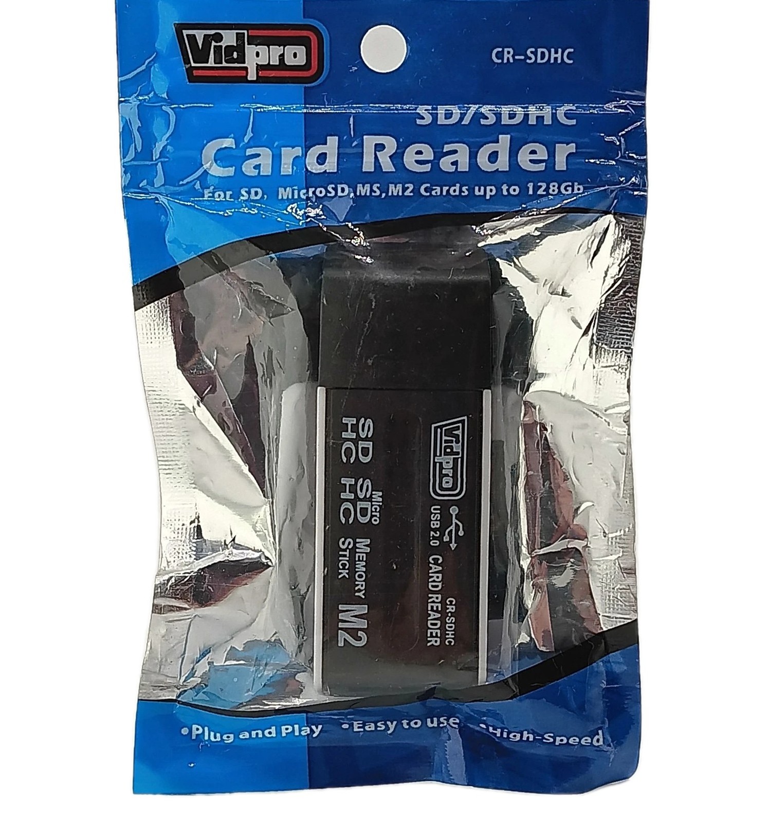 Vidpro SD/SDHC High Speed Card Reader For SD and MicroSD Cards CR-SDHC