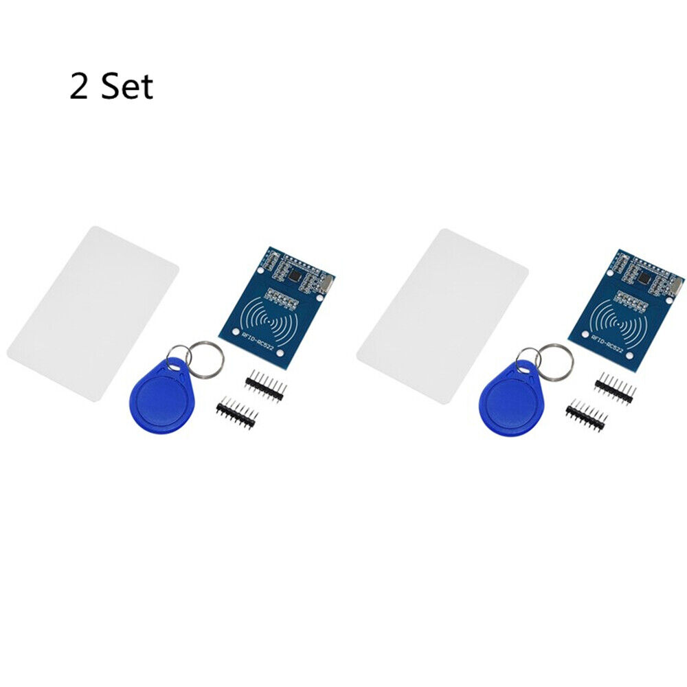 2 Set RFID Module 13.56MHz MFRC-RC522 NFC RF IC Card Keyfob 424kbit/s