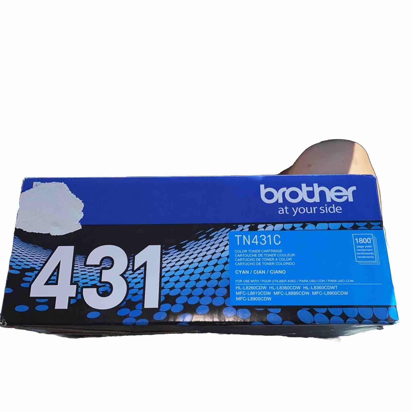 Brother TN-431C Cyan Color Toner Cartridge 1800 Page Yeild New Sealed