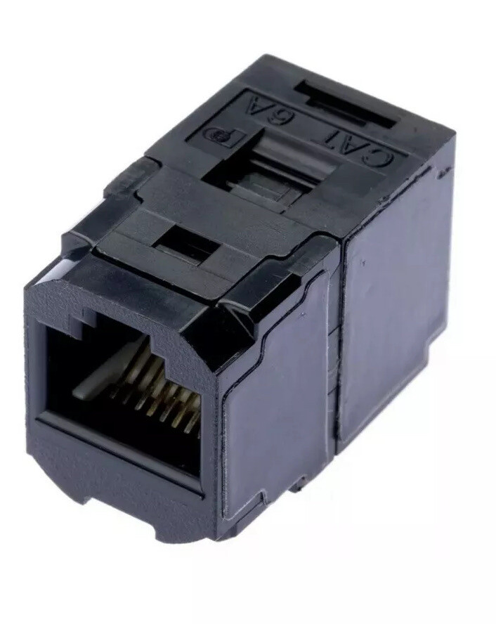 PANDUIT RJ45 Relay Jack (JJ Adapter) Cat6A Compatible Black CC6X88BL JPN