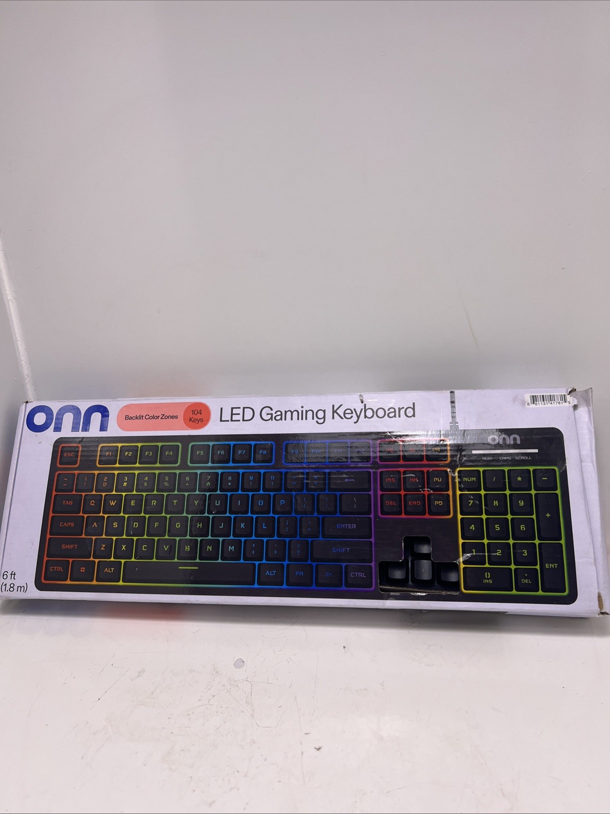 onn Wired LED Gaming Keyboard -  Backlit - Brand NEW in Package - Anti-Ghosting