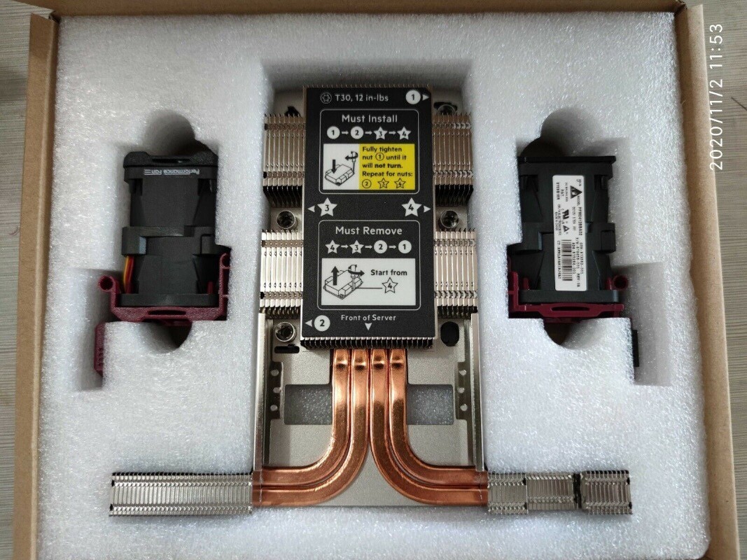NEW 872453-001 Heatsink 1U High Performance +2*875284-001 FAN
