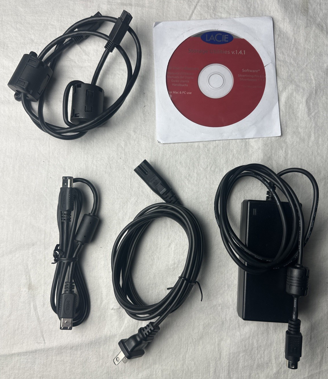 Original LaCie Power Supply Big Disk Extreme Desktop Storage Hard Drive 4 Pin ++