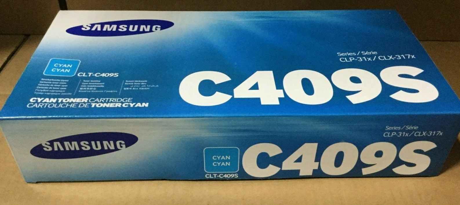 Genuine Samsung CLT-C409S / CLTC409S Cyan Toner Cartridge for CLP-31x / CLX-317x