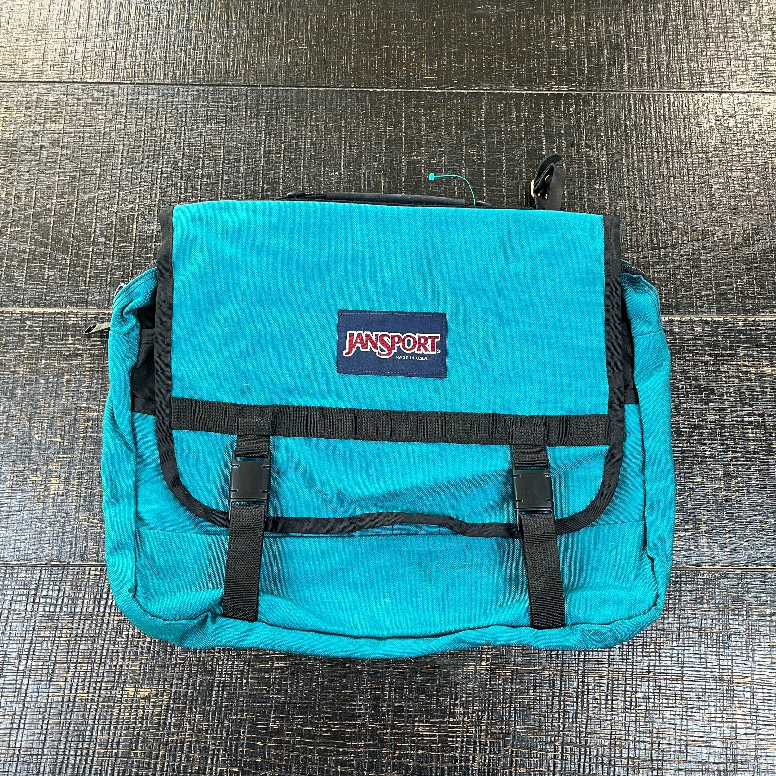 JanSport Laptop Computer Turquoise Messenger Bag 