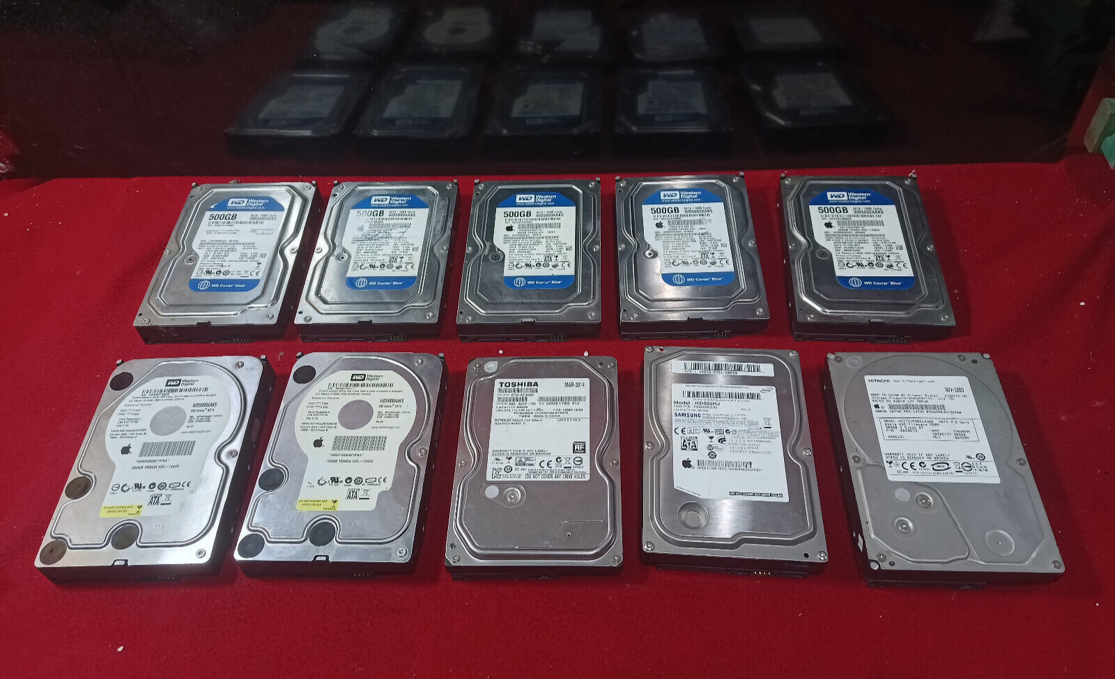 10 ass brands 500 gb desktop computer hard drive lot for parts