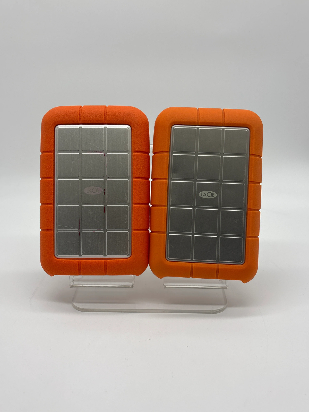 LaCie Rugged Triple 500GB Portable Hard Drive Lot of 2 USB 3.0 FireWire Orange