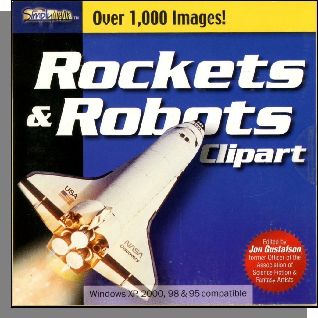 Rockets & Robots Clipart Clip Art (1999) - New CD-ROM Over 1,000 Images    