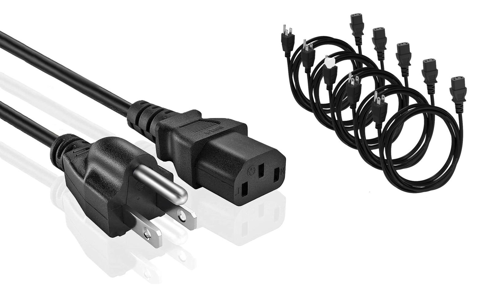 25 FT Universal PC Power Cord 3 Prong AC Cable Replacement C13 To 515P
