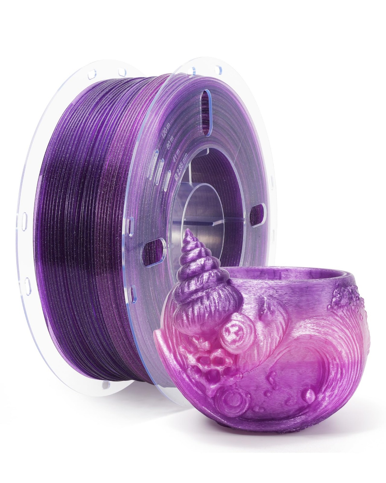 FilaBees PLA Crystal Clear Filament 1.75mm,High Transparency,Deep Sea Realm |...