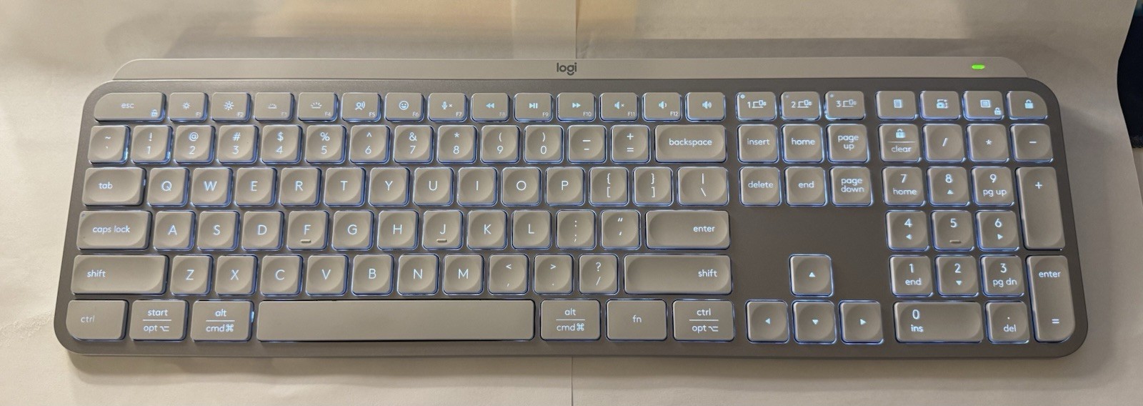 Logitech MX Keys S Wireless Keyboard - Pale Gray (920-011559)