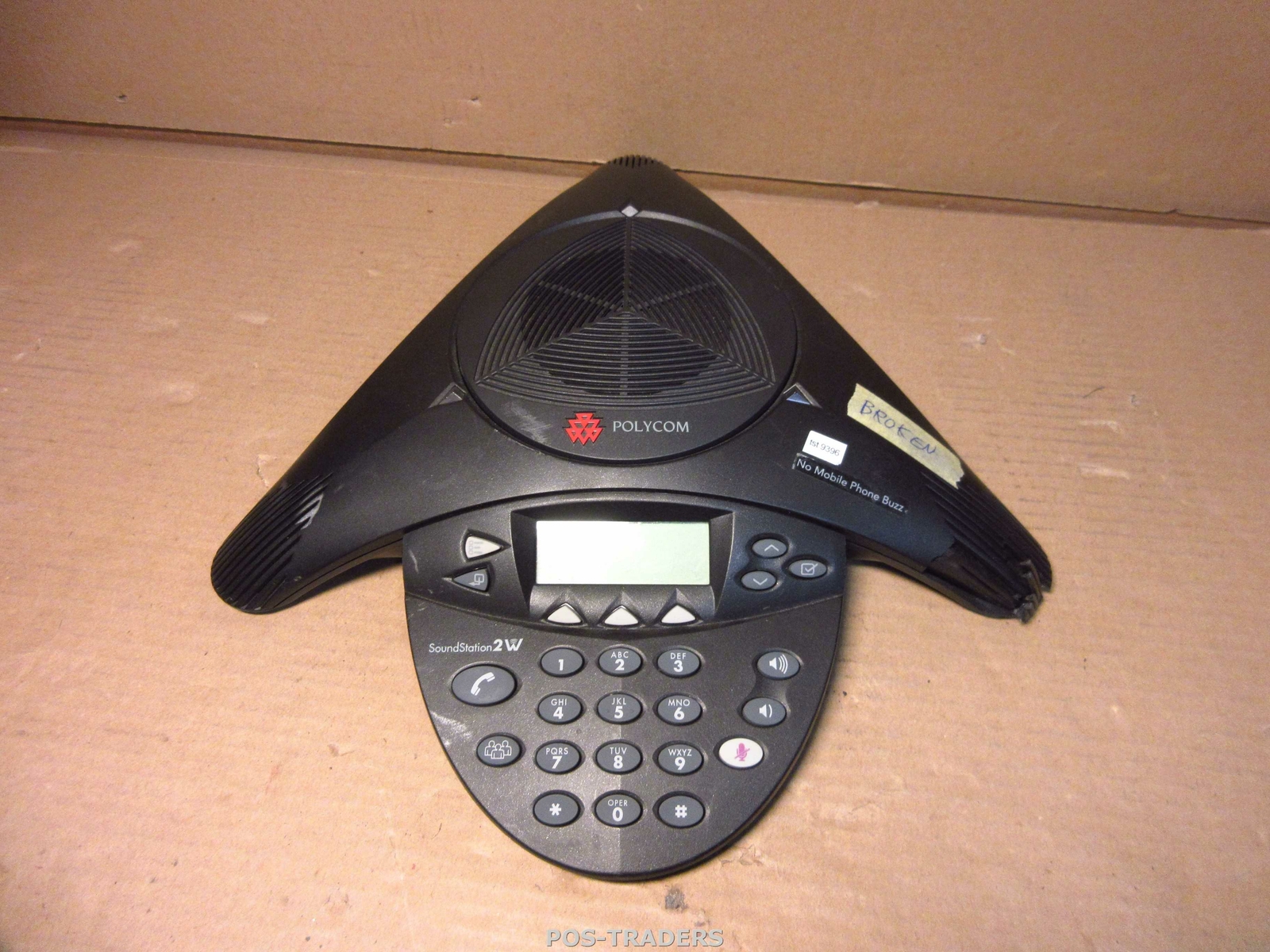 Polycom SoundStation 2W Wireless Conference Phone 2201-67880-101 BROKEN CORNER