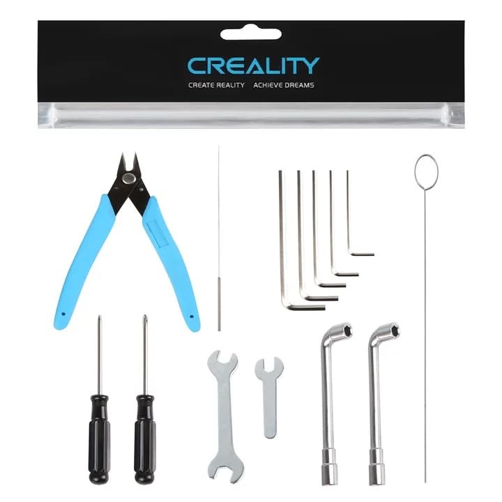 Creality Official 3D Printer Tool Kit, Clog Poke/Shear Pliers/Screwdriver/Wrench