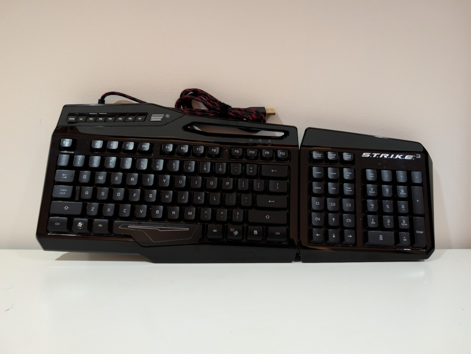 Mad Catz S.T.R.I.K.E. 3 Gaming Keyboard Tested Rare 