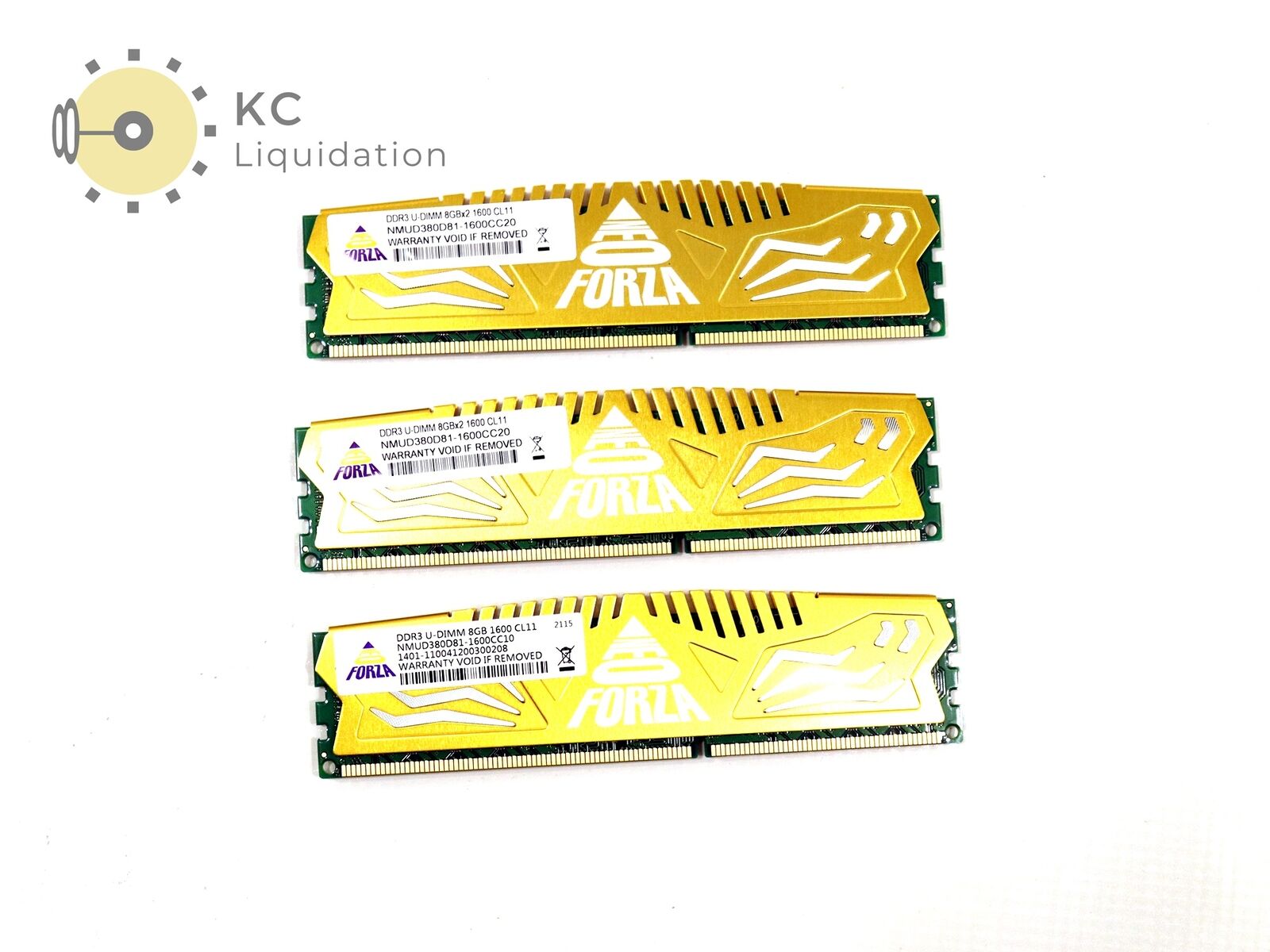 Neo Forza 24GB (3x8GB) DDR3 U-DIMM CL11 Memory NMUD380D81-1600CC10 Gold