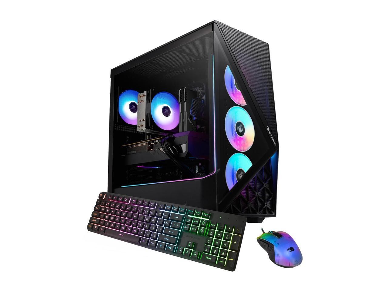 iBUYPOWER Slate Gaming PC Desktop Computer Intel Core i7 14700F CPU, NVIDIA GeFo