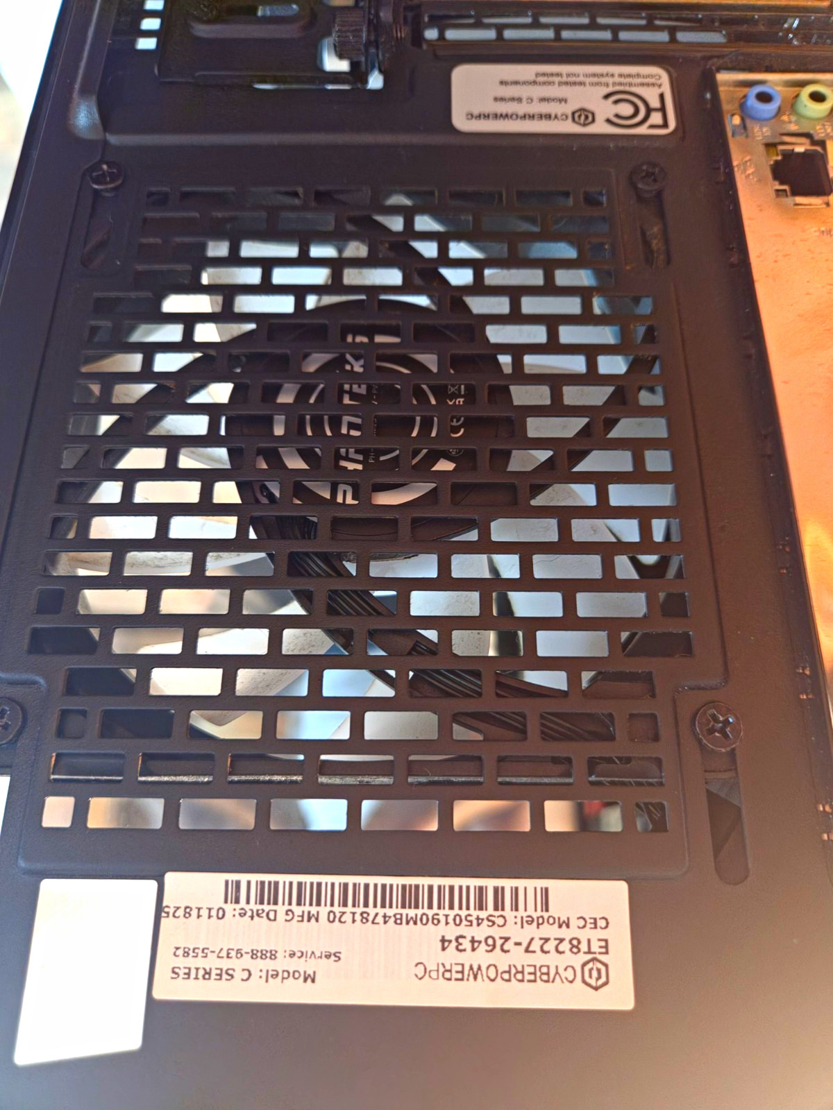 CyberPowerPC C Series Gaming Desktop Tower Black RGB, ET8227-26434, HDMI USB