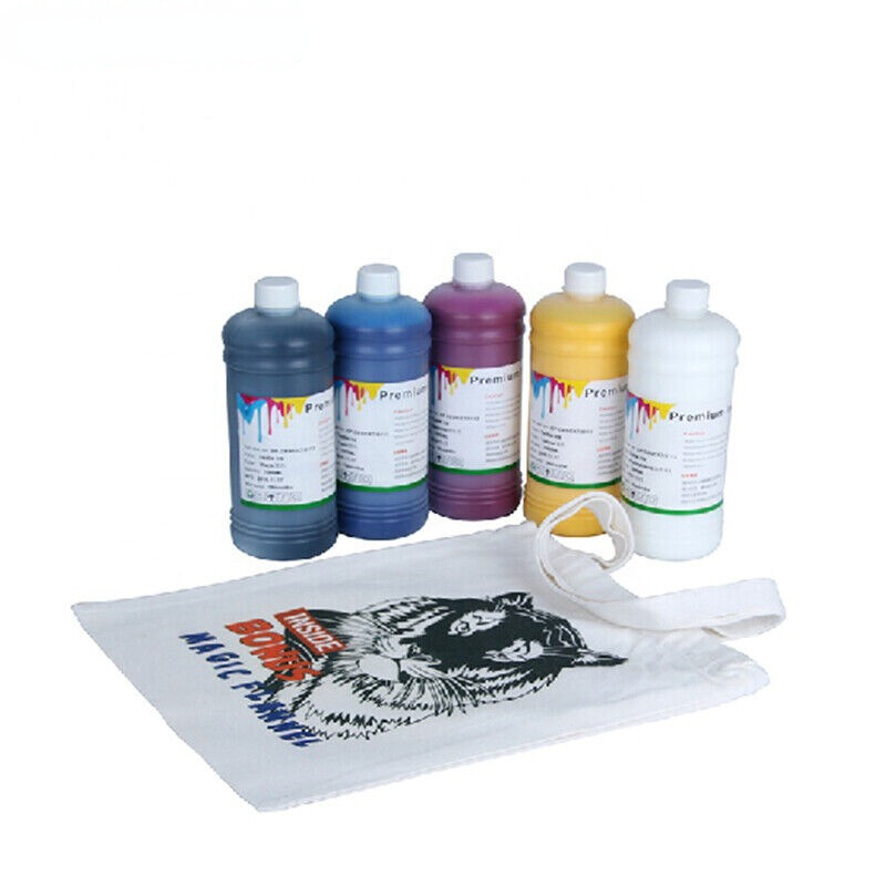 5X1000ml DTG Textile Ink for Epson DX4 DX5 DX6 DX7 5113 XP600 TX800 DTG Printer