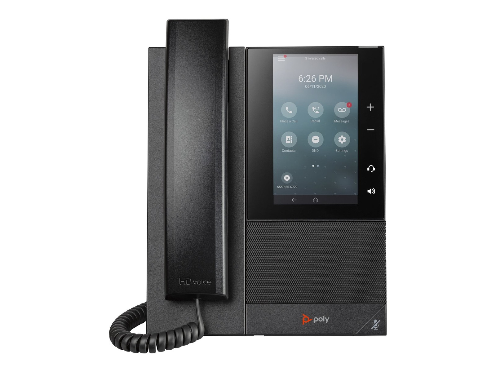 Polycom Audio 849A5AA#ABA CCX 505 IP Phone - Bluetooth - Black