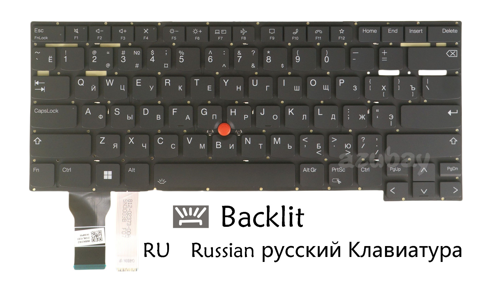 Russian Laptop Keyboard For Lenovo ThinkPad X1 Extreme Gen 4 / Gen 5, Backlit
