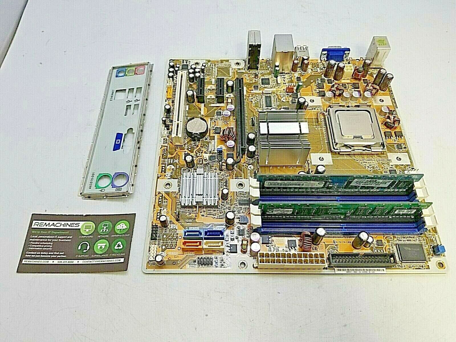 HP Compaq dx2400 Motherboard With Intel CORE 2 DUO 2.53GHz CPU 2GB RAM - TESTED