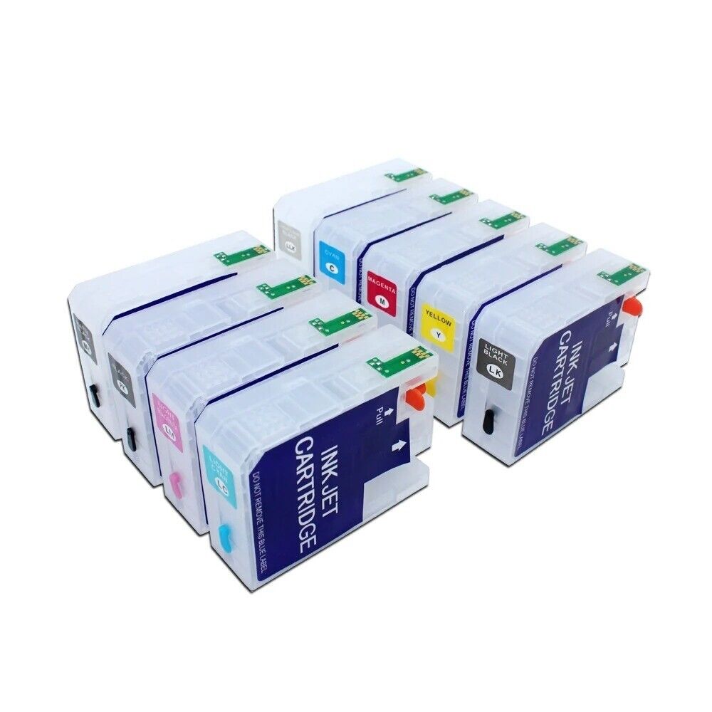 9 Colors 80ML T8501-T8509 Refillable Ink Cartridge for Epson SureColor P800 Prin