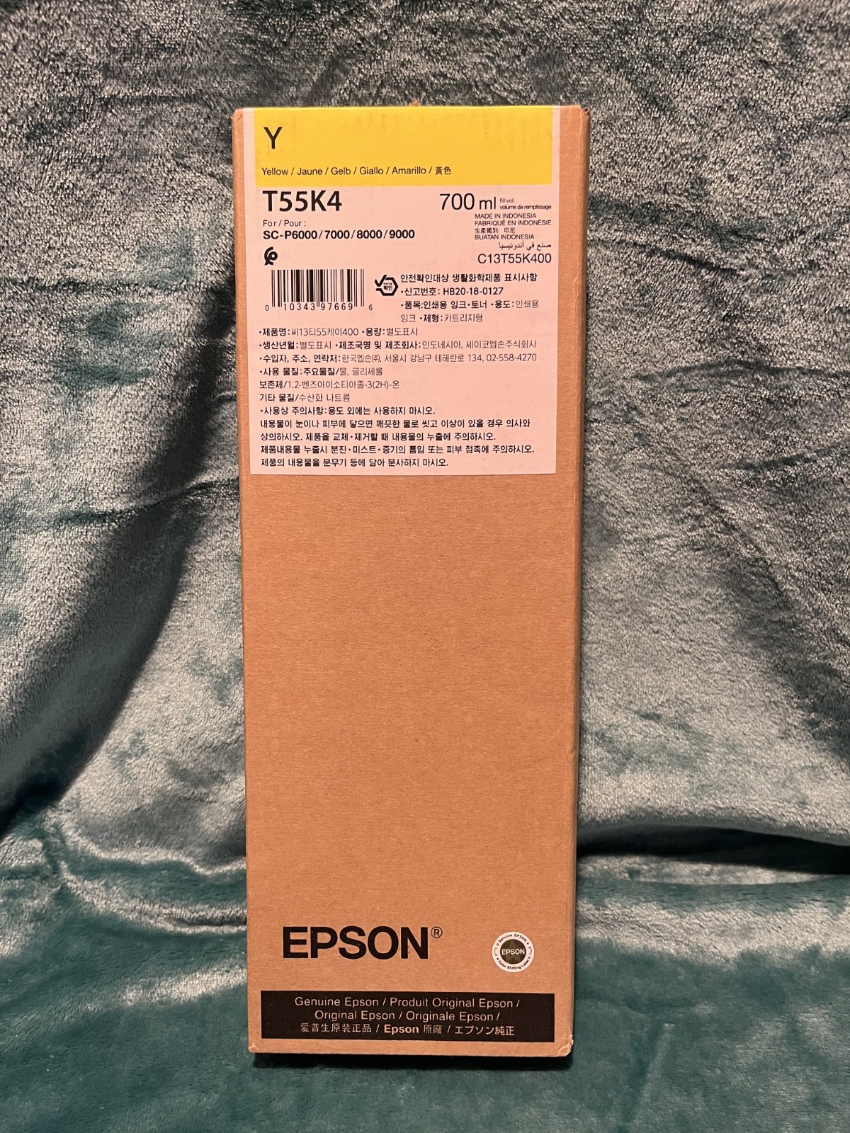 Genuine Epson Ink Cartridge T55K4 Yellow Date: December 2027