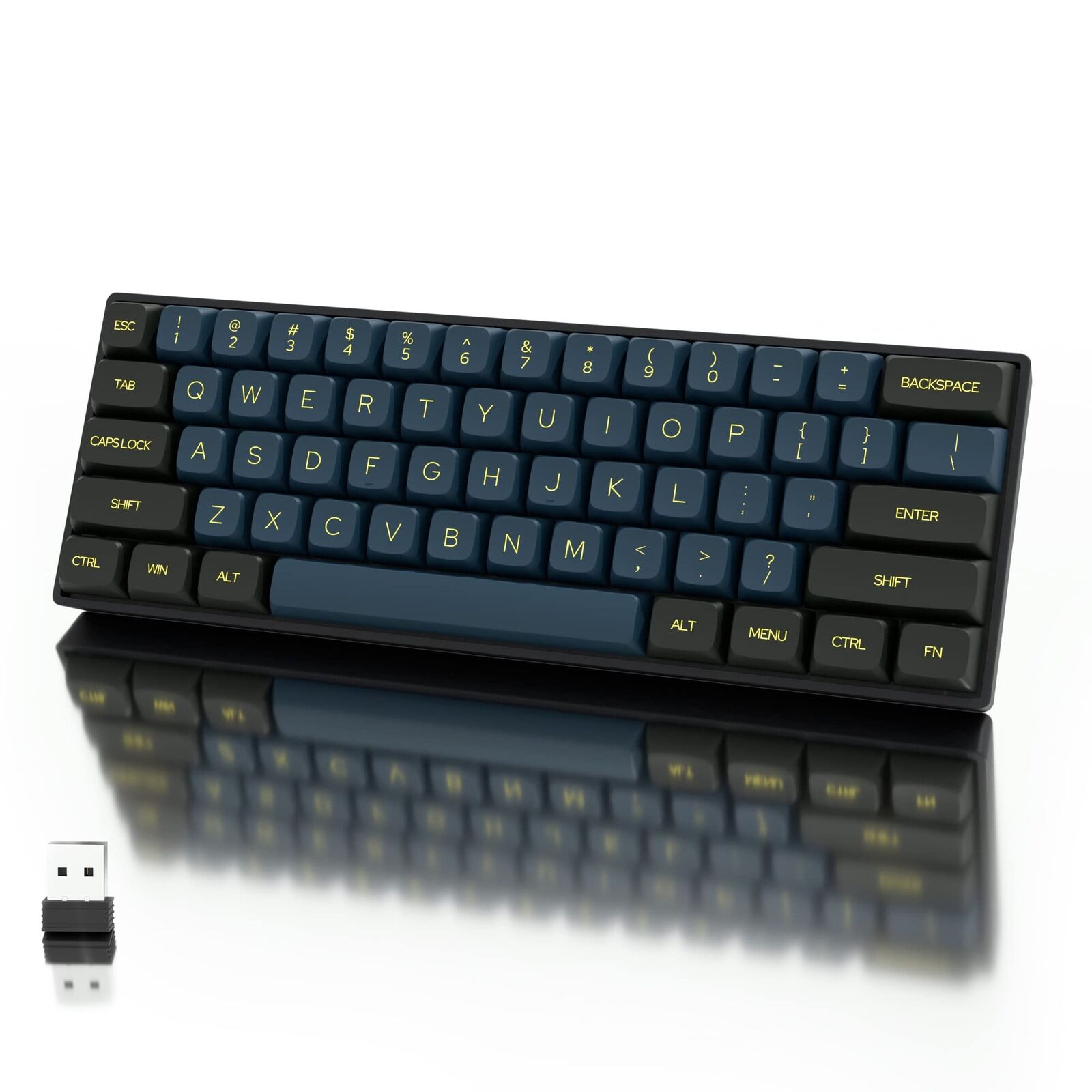 K61 Wired Mechanical Keyboard - 75% Compacet Layout, USB C Wired, 1000Hz Poll...