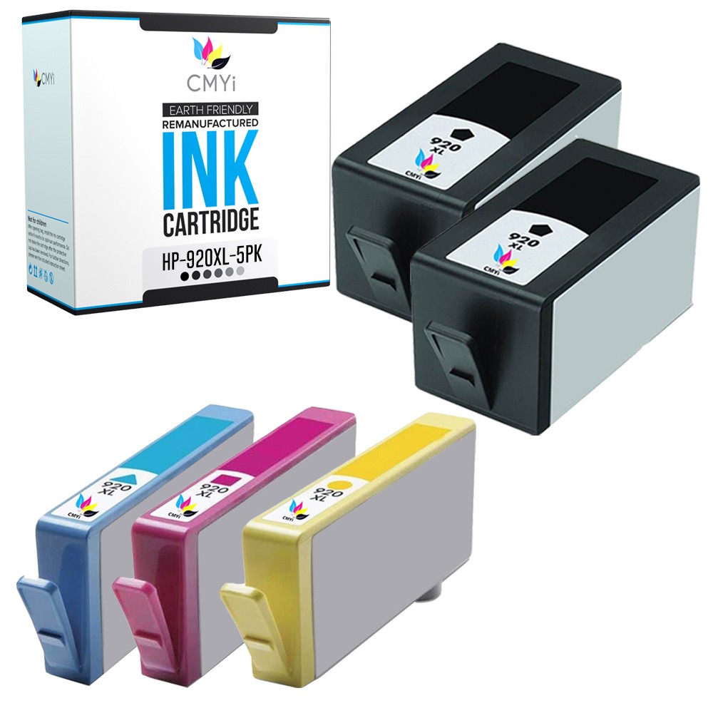 CMYi 5-Pack Compatible 920XL Printer Cartridge for HP OfficeJet 6000 6500 7000