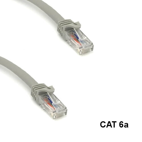 KNTK Gray 50ft Cat6a UTP Patch Cable 24AWG Panel Router Ethernet RJ45 Network