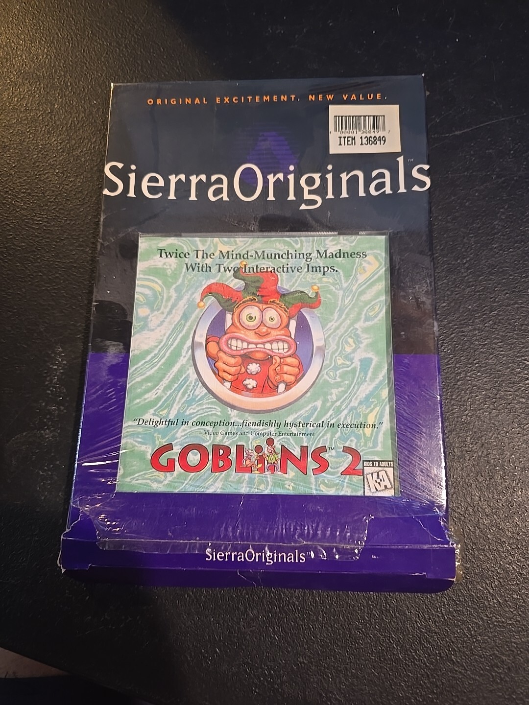 NEW Vintage Goblins PC Game CD Rom Sierra Originals 1995 Open Box Never Used
