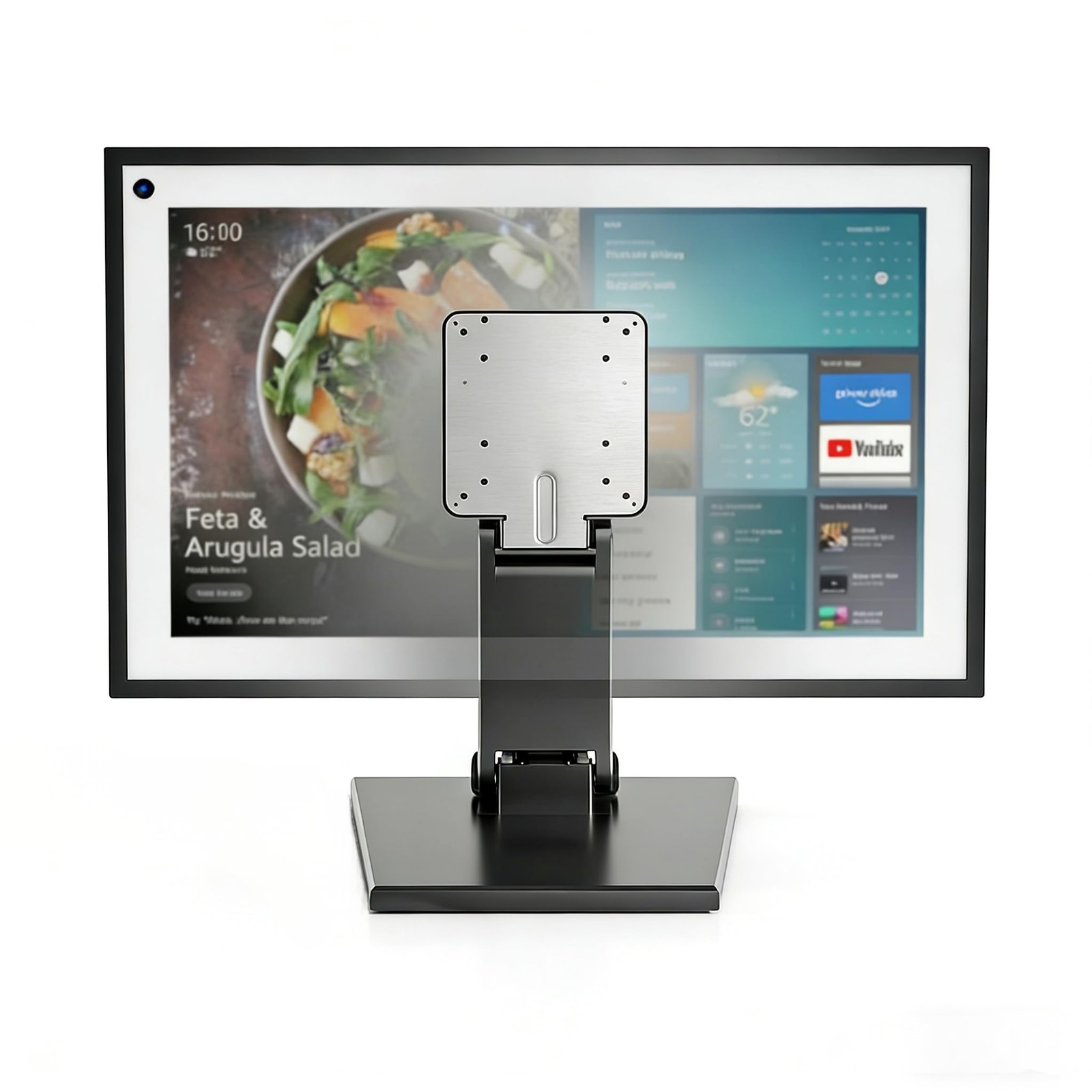 Lay Flat Low Profile Monitor Stand - for 14-24" Screens Ergonomic Adjustable ...