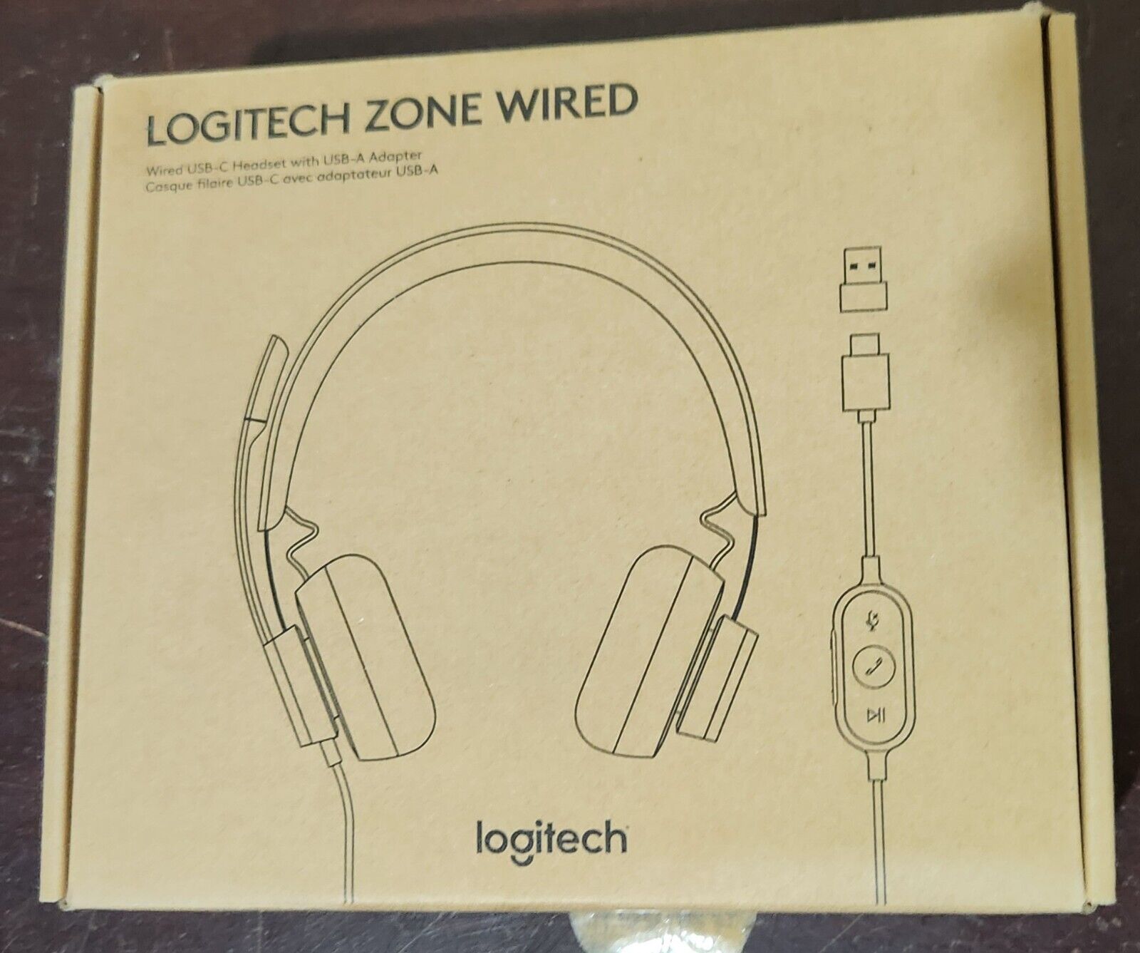 Logitech 981-000876 Zone Wired USB-C Headset with USB-A Adapter Noise Cancelling