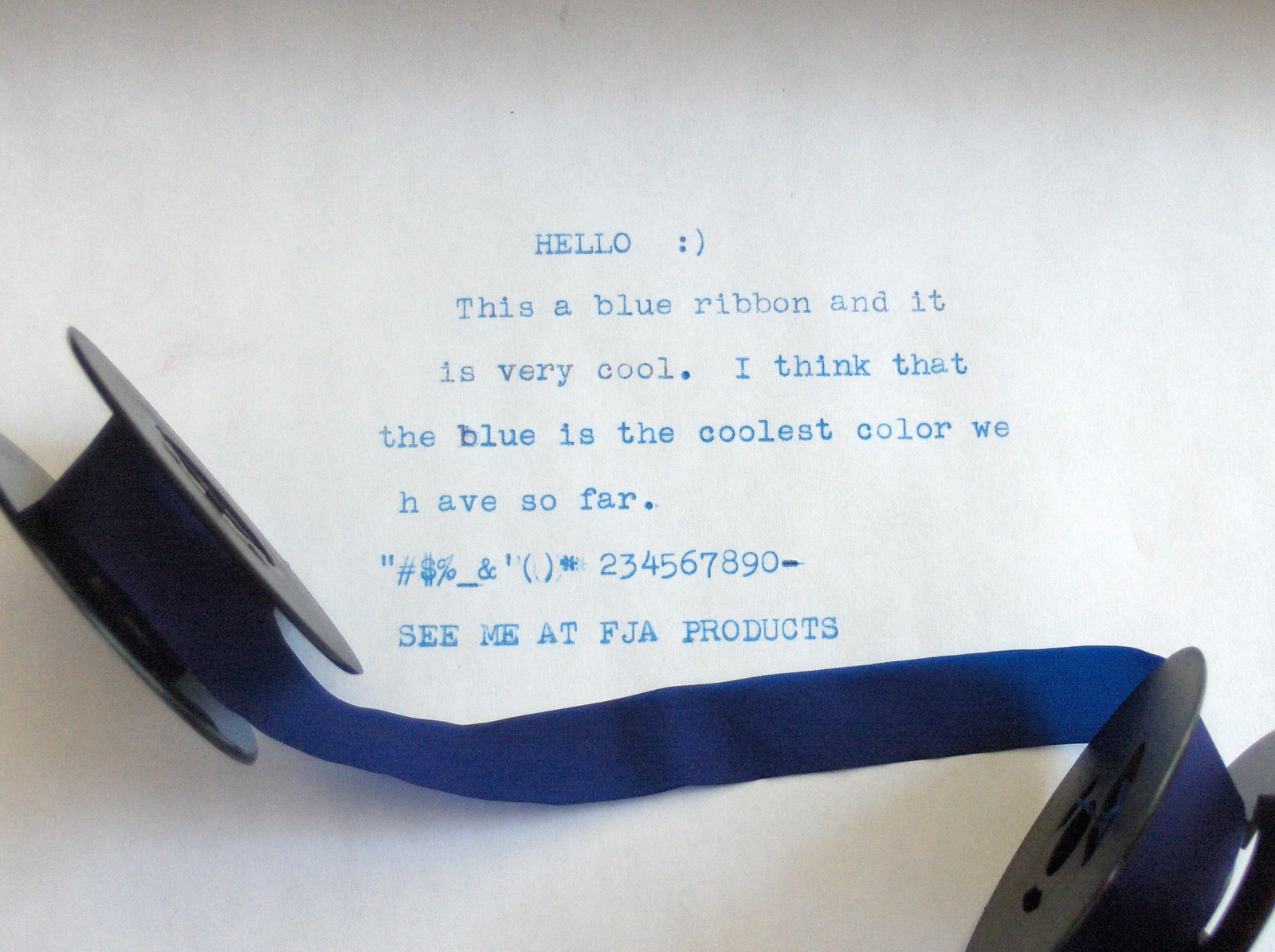 Olympia Portable Blue Ink Typewriter Ribbon + 