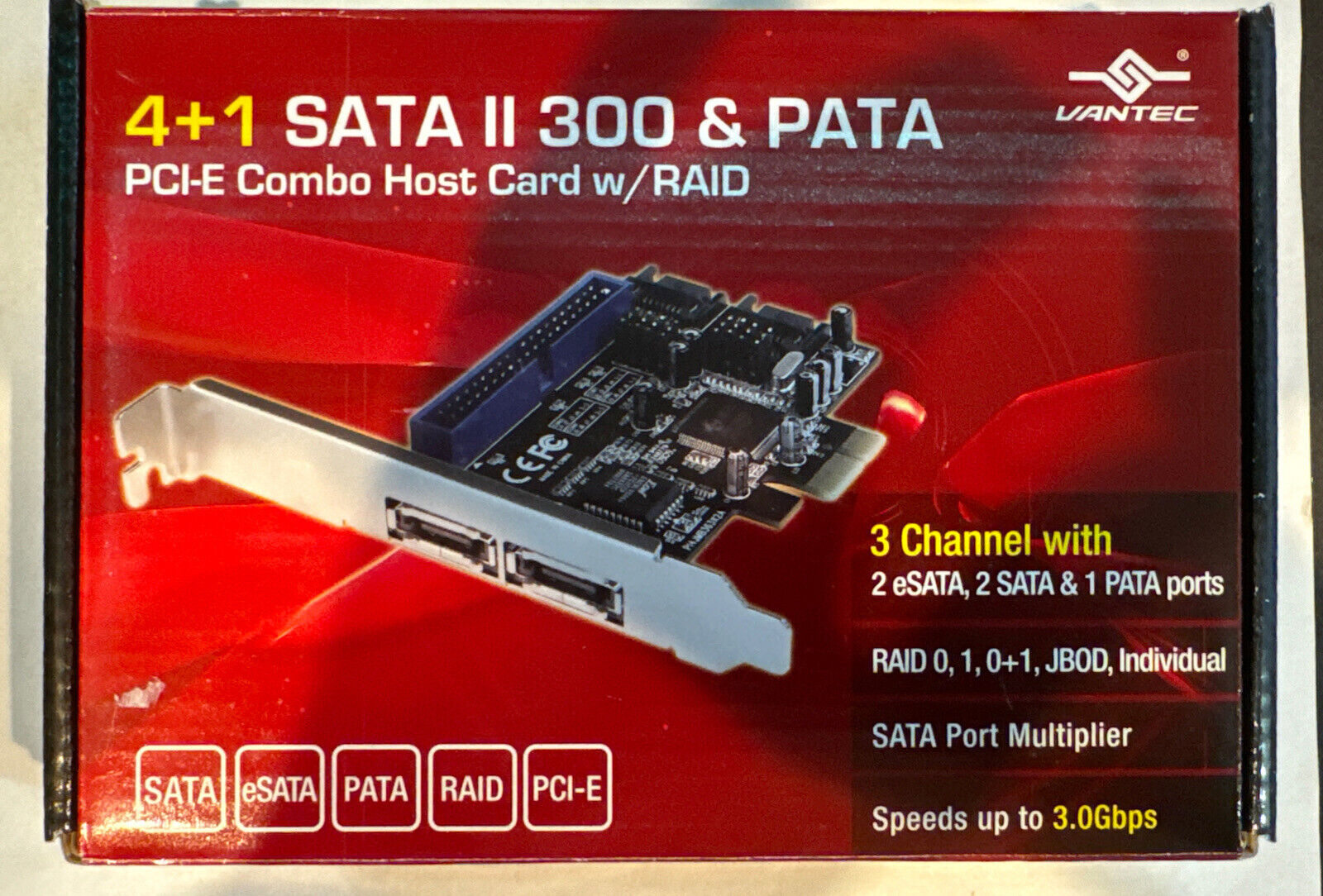 SATA II 300 PATA PCI-E Combo Host Card w/RAID #UGT-IS100R