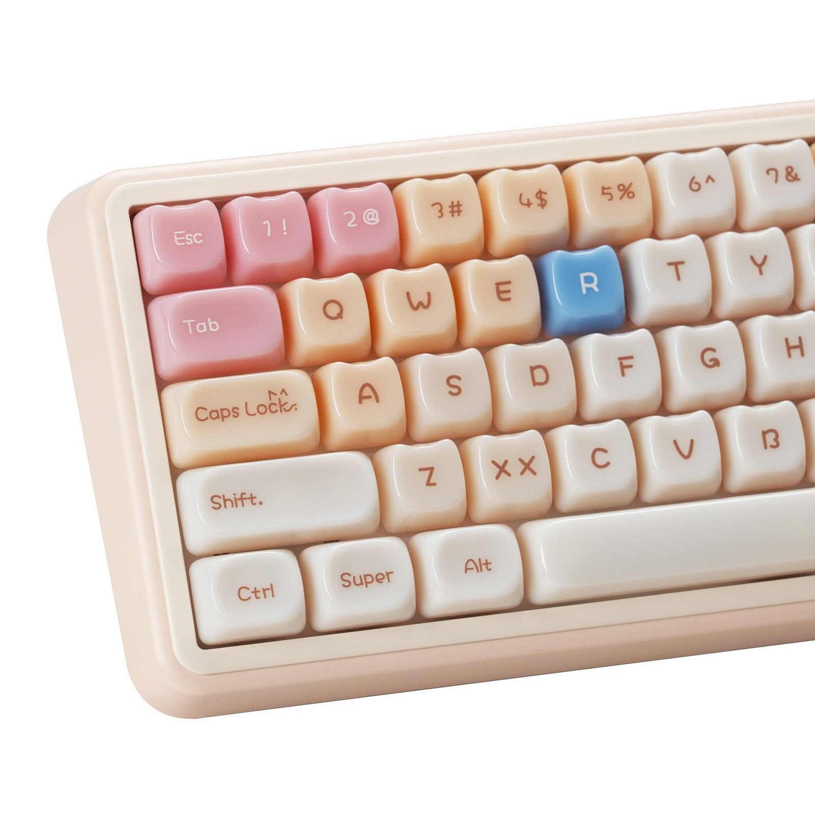Jelly Jade Keycaps Translucent Cute Cat Custom 148 Keys Set Mechanical Pink