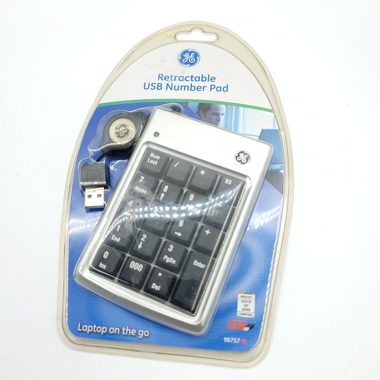 NIB GE HO98757 Wired numberpad number pad num Keyboard 98757 Retractable USB