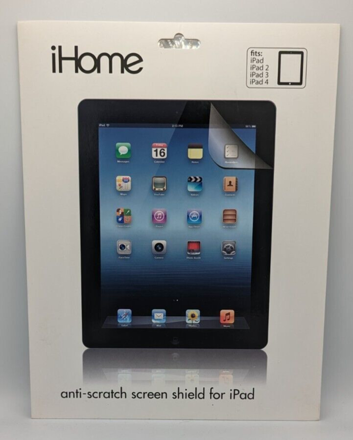 Lot of 2 iHome Screen Protector iPad 2, 3 & 4 Anti Scratch & Glare IH-IP2200