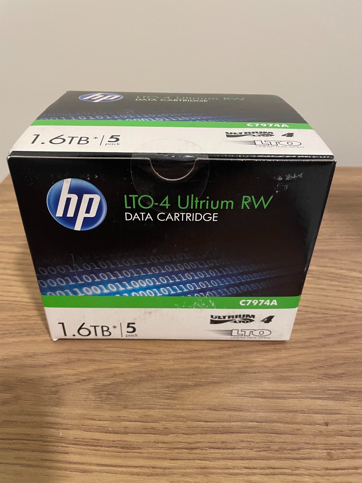 Sealed HP LTO-4 Ultrium Rewritable Data Cartridge 1.6TB 5 Pack C7974A