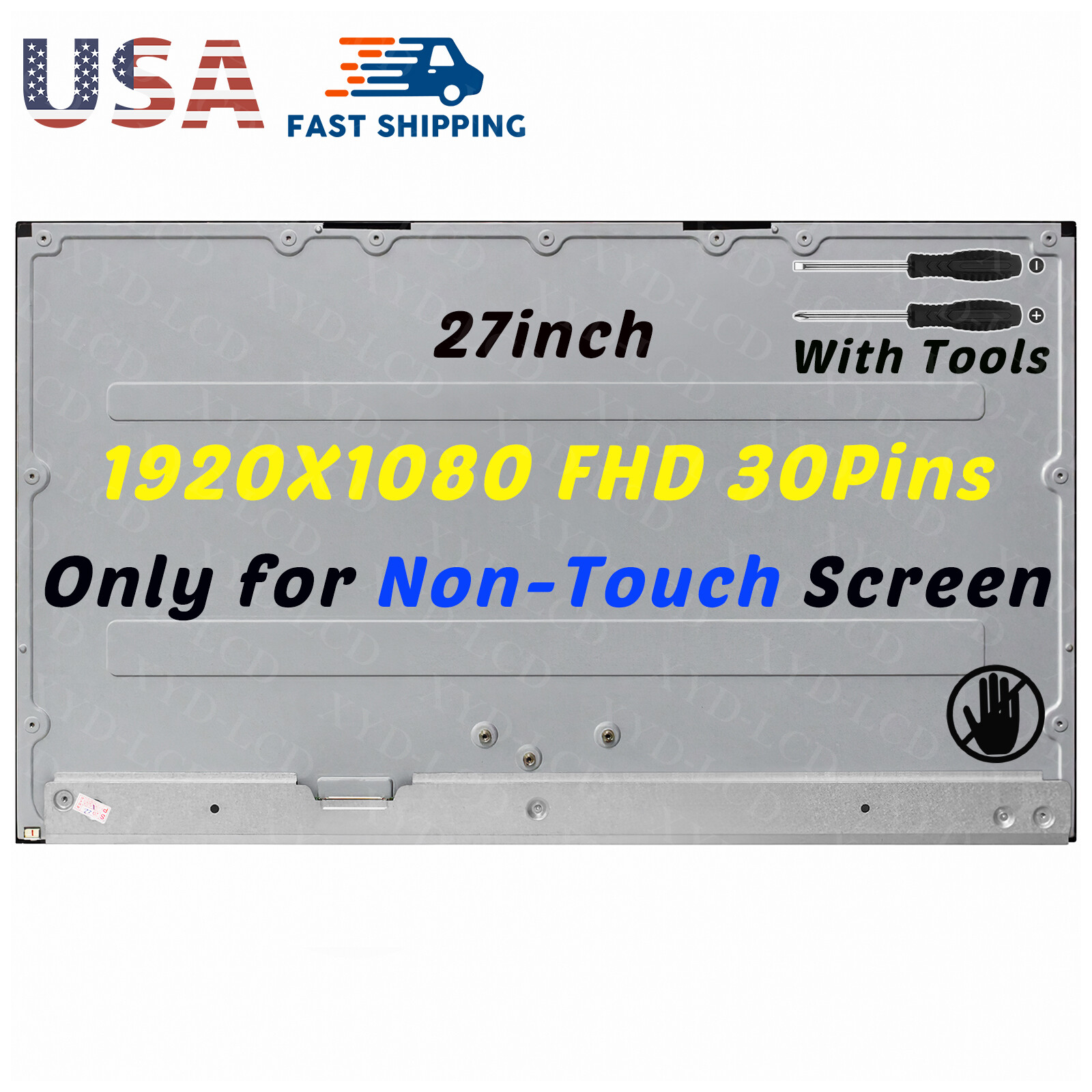 27in LCD FHD Screen Display Non-Touch 30Pins for HP 27-C 27-CA M85483-001 AIO