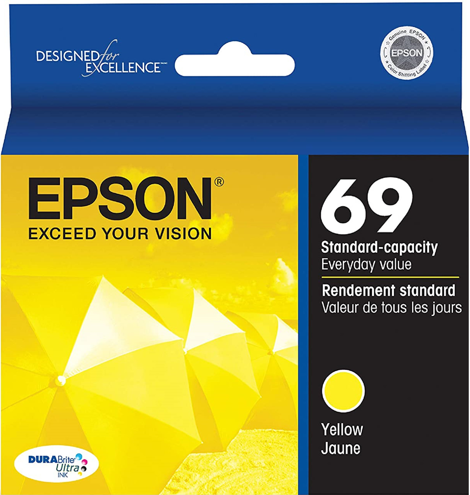 New Genuine Epson 69 Yellow Ink Cartridge WorkForce 1100 WorkForce 40