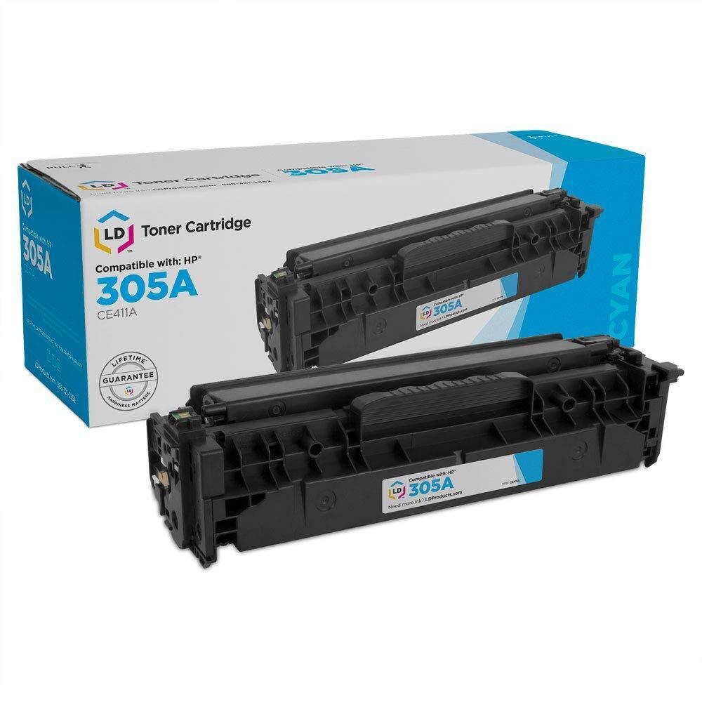 LD Products Reman Toner Cartridge Replacement for HP 305A CE411A (Cyan)