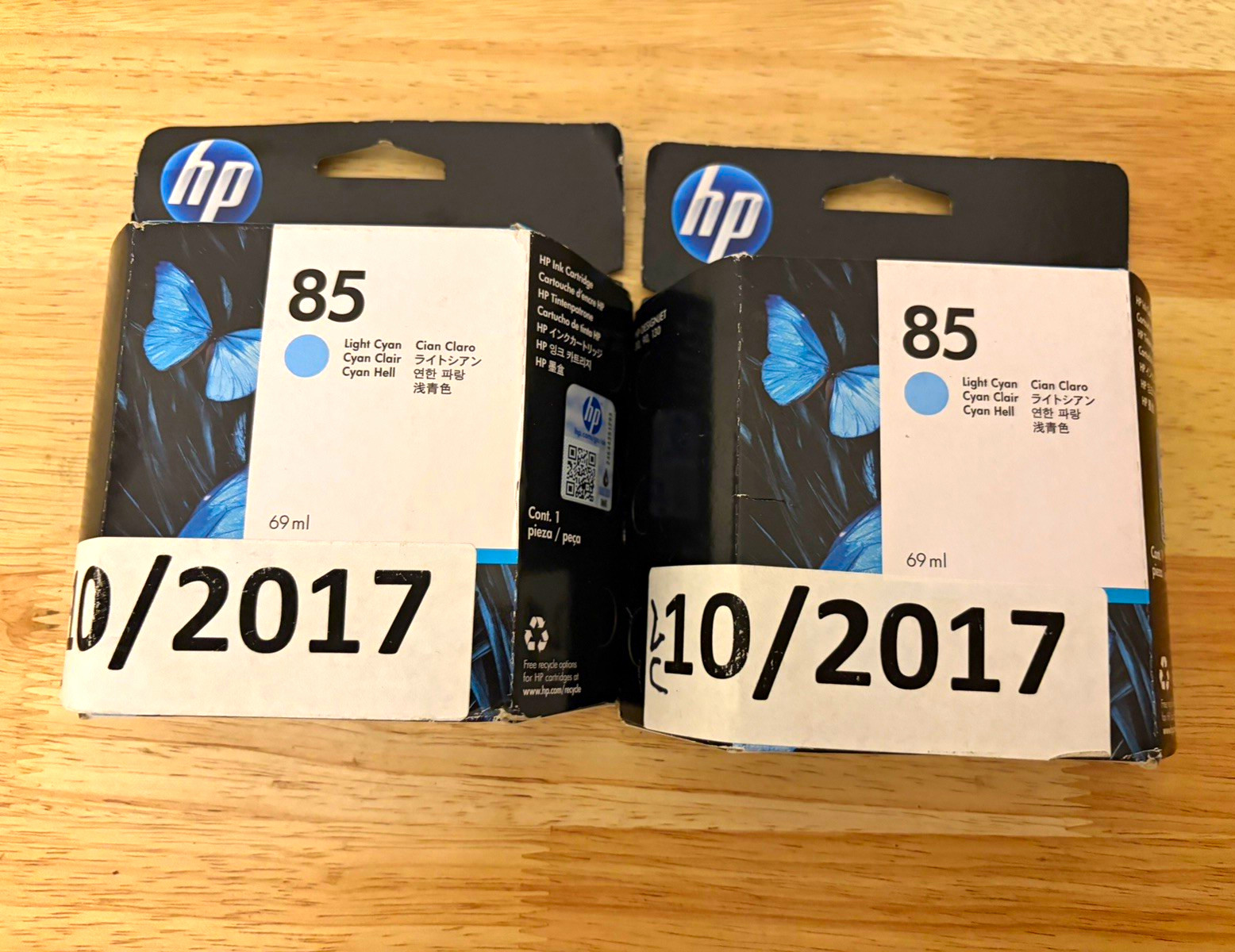 2 Genuine HP 85 Light Cyan Ink Cartridge 69ml OEM Inkjet For HP
