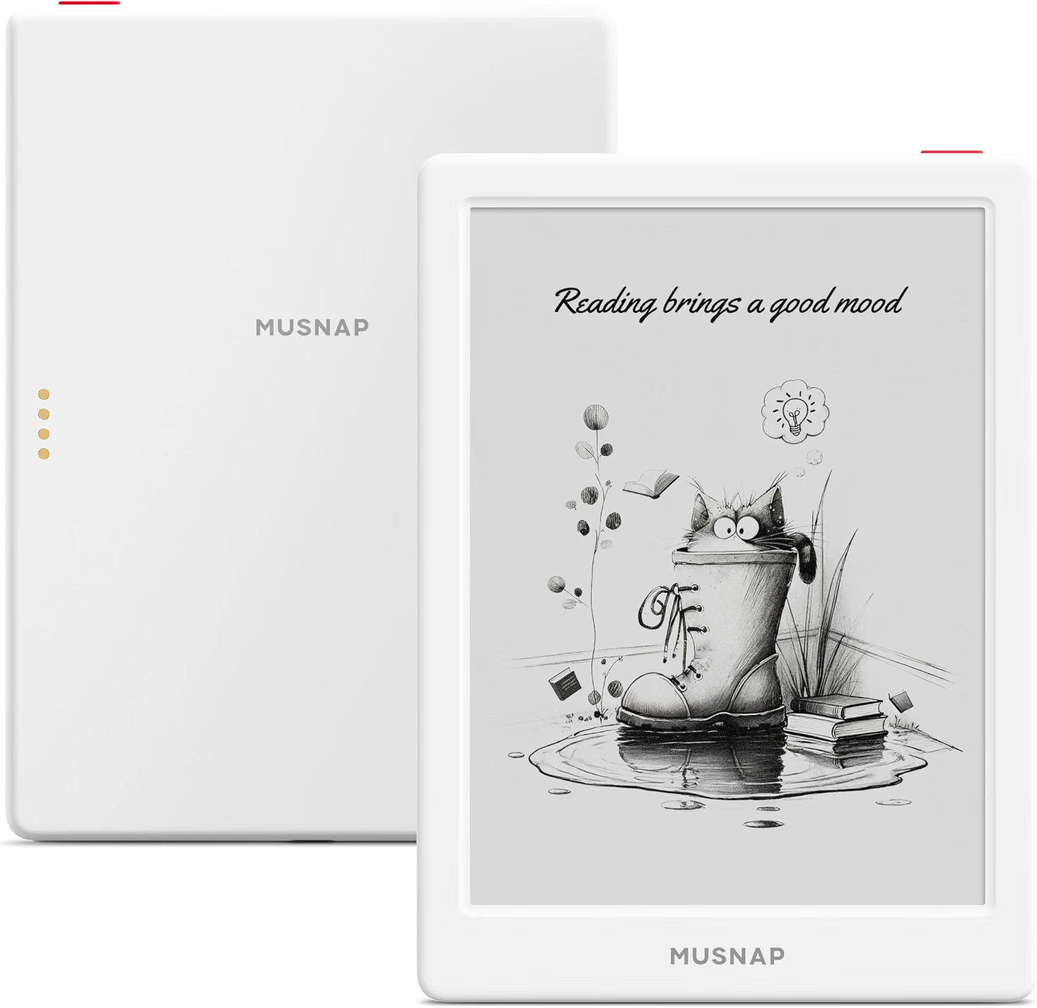 Musnap Neo 64GB+2GB eBook Reader, 6”E Ink ePaper-WHITE
