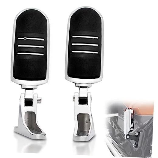 Passenger Mini Footboard, Passenger Footpegs w/Mount Chrome Passenger Footpegs