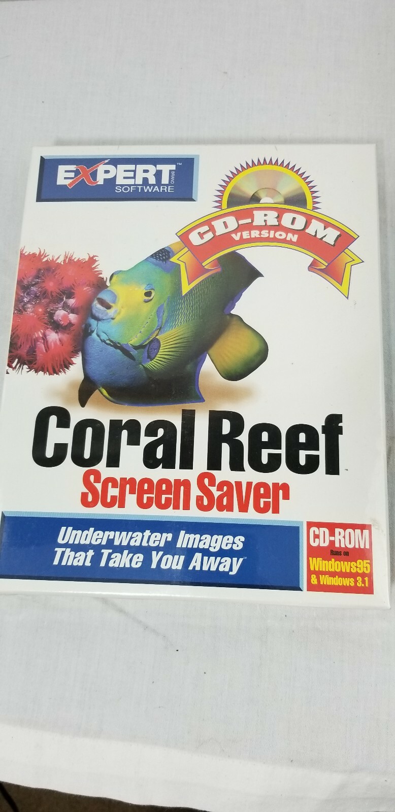Coral Reef Screen Saver PC BIG Box 1995 Expert Software Win95/3.1